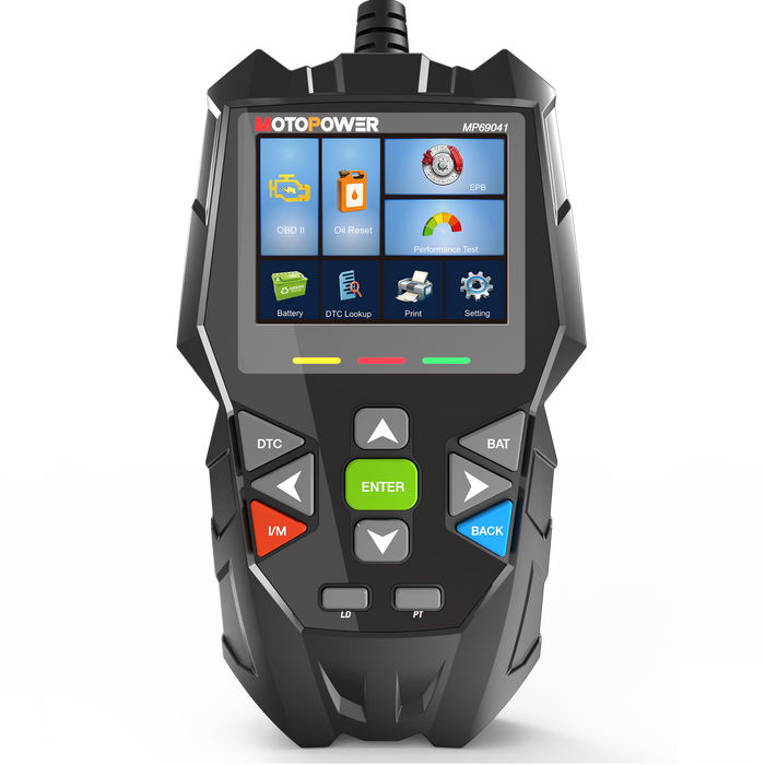 MOTOPOWER MP69041 5 in 1 Car OBD2 Scanner Check Engine Fault Code Reader Diagnostic Scan Tool, Oil Maintenance Reset, EPB Reset, Battery Test, Perform