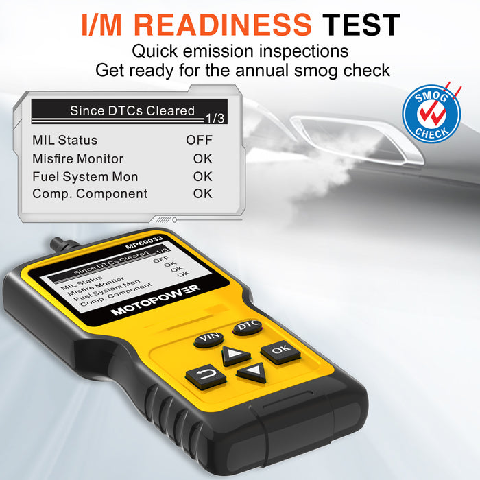 MOTOPOWER MP69033 OBD2 Scanner Universal Car Engine Fault Code Reader, CAN Diagnostic Scan Tool for All OBD II Protocol Cars