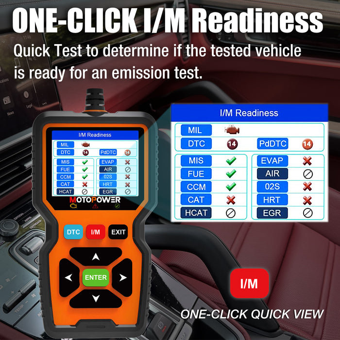 MOTOPOWER MP69039 Car OBD2 Scanner Code Reader Engine Fault Code Reader Scanner CAN Diagnostic Scan Tool Advanced Edition