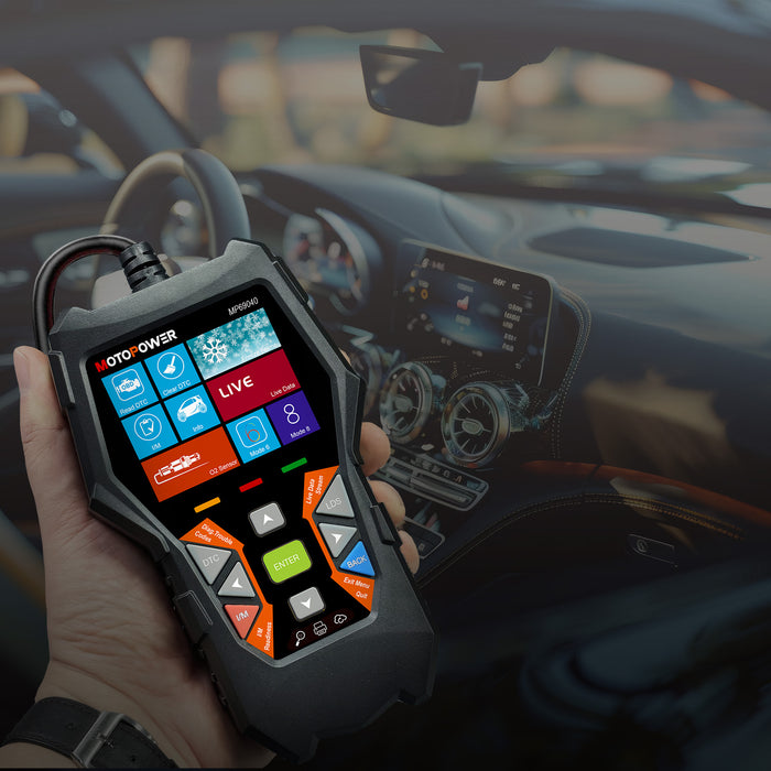 MOTOPOWER MP69040 Car OBD2 Scanner Check Engine Fault Code Reader Diagnostic Scan Tool, Black