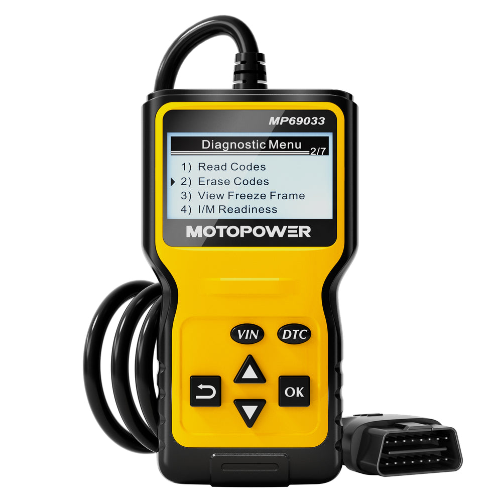 MOTOPOWER MP69033 OBD2 Scanner Universal Car Engine Fault Code Reader, CAN Diagnostic Scan Tool for All OBD II Protocol Cars
