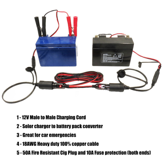 MP69000 Male to Male Cigarette Lighter Plug Cable-10FT