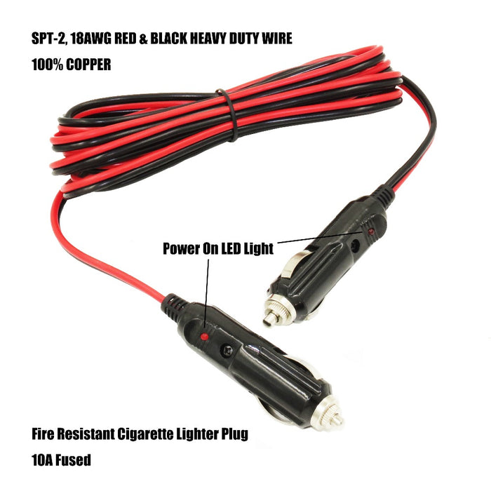 MP69000 Male to Male Cigarette Lighter Plug Cable-10FT