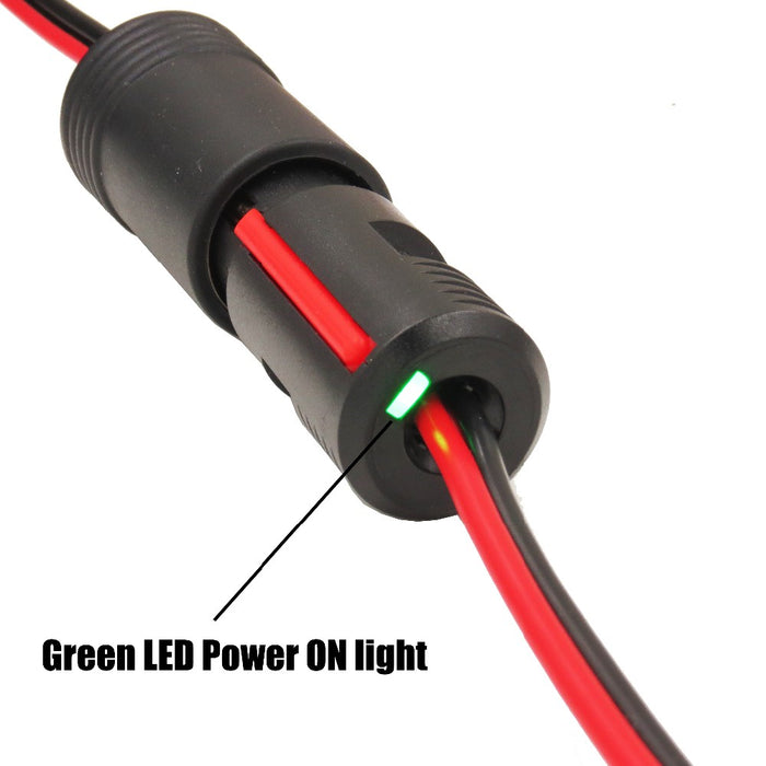 MP69014A  Dual Size Cigarette Lighter Plug to SAE Cable