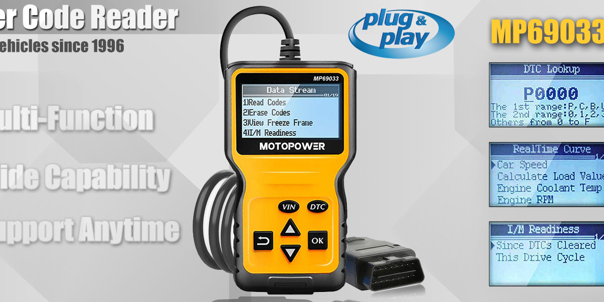 MOTOPOWER MP69035 OBD2 Scanner Universal Car Engine Fault Code Reader, —  MOTOPOWER DIRECT