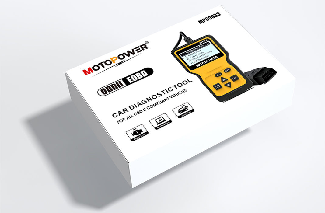 MOTOPOWER MP69033 OBD2 Scanner Universal Car Engine Fault Code Reader, CAN Diagnostic Scan Tool for All OBD II Protocol Cars