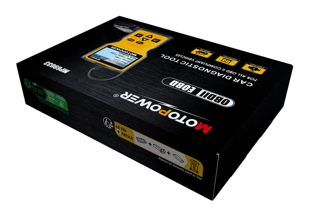 MOTOPOWER MP69033 OBD2 Scanner Universal Car Engine Fault Code Reader, CAN Diagnostic Scan Tool for All OBD II Protocol Cars