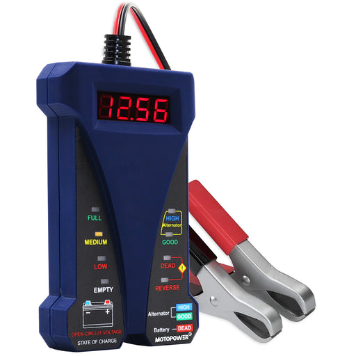Testeur de batterie numérique MP0514B 12 V – Bleu foncé