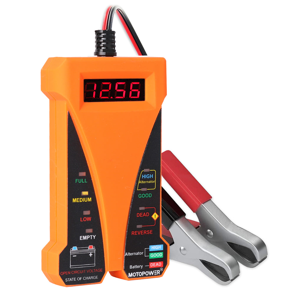 MP0514D Testeur de batterie numérique 12 V - Orange