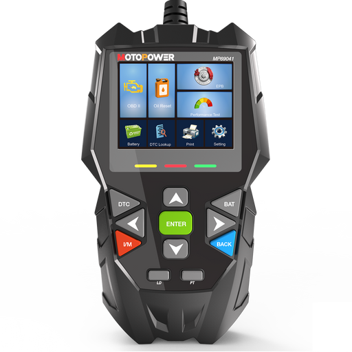 MOTOPOWER MP69041 5 in 1 Car OBD2 Scanner Check Engine Fault Code Reader Diagnostic Scan Tool, Oil Maintenance Reset, EPB Reset, Battery Test, Perform