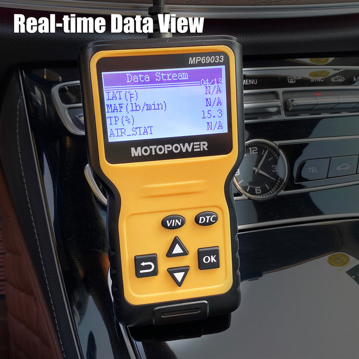 MOTOPOWER MP69033 OBD2 Scanner Universal Car Engine Fault Code Reader, CAN Diagnostic Scan Tool for All OBD II Protocol Cars