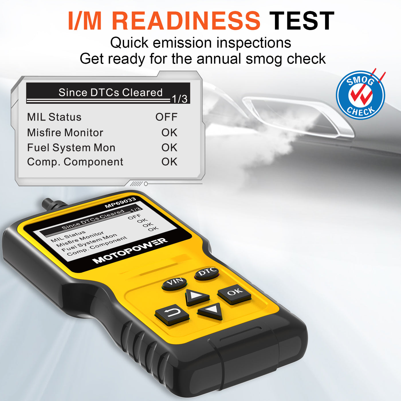 MOTOPOWER MP69033 OBD2 Scanner Universal Car Engine Fault Code Reader ...