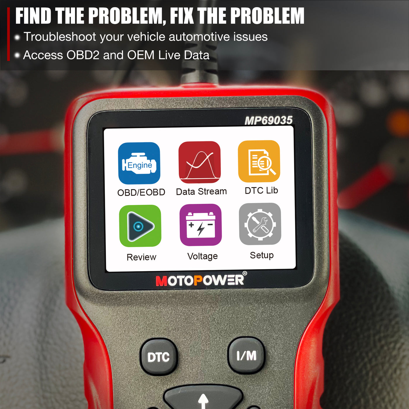 MOTOPOWER MP69035 OBD2 Scanner Universal Car Engine Fault Code Reader ...