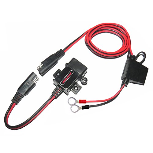 MOTOPOWER MP0609A Kit de chargeur USB pour moto 3,1 A Adaptateur SAE vers USB 