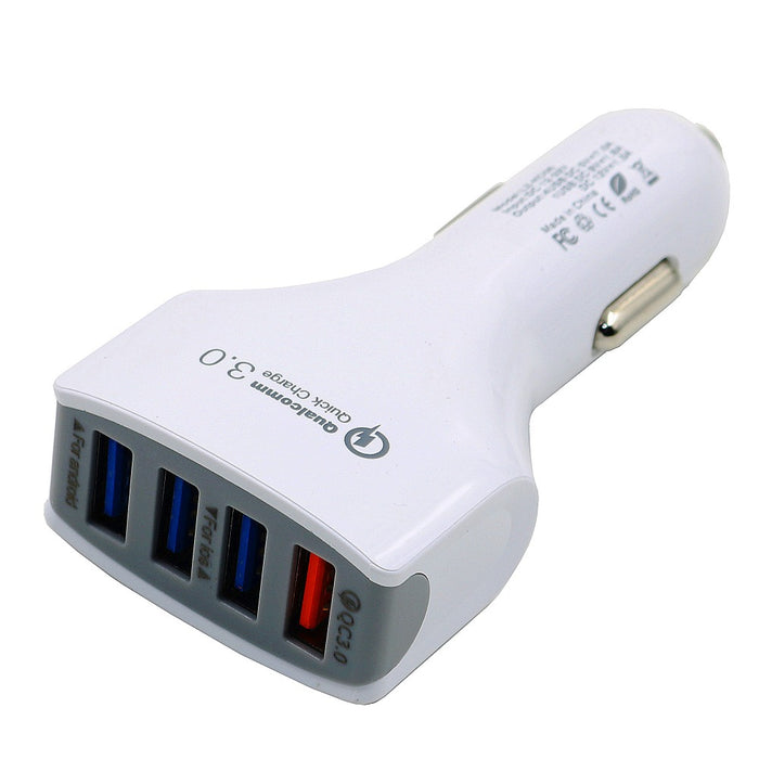 MP69042 Rapid USB Car Charge 4 Ports-WHITE