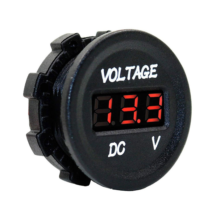 MP0610A 12V Round Panel Display Voltmeter -RED