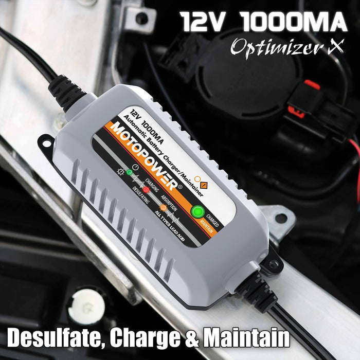 MOTOPOWER MP00205A 12V 800mA Fully Automatic Battery Charger
