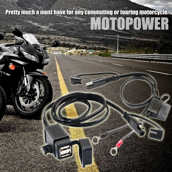 MOTOPOWER MP0609 3,1 A Motorrad USB-Anschluss SAE auf USB-Adapter –  OceanBargains