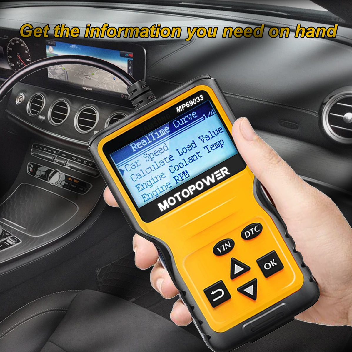 MOTOPOWER MP69033 OBD2 Scanner Universal Car Engine Fault Code Reader ...
