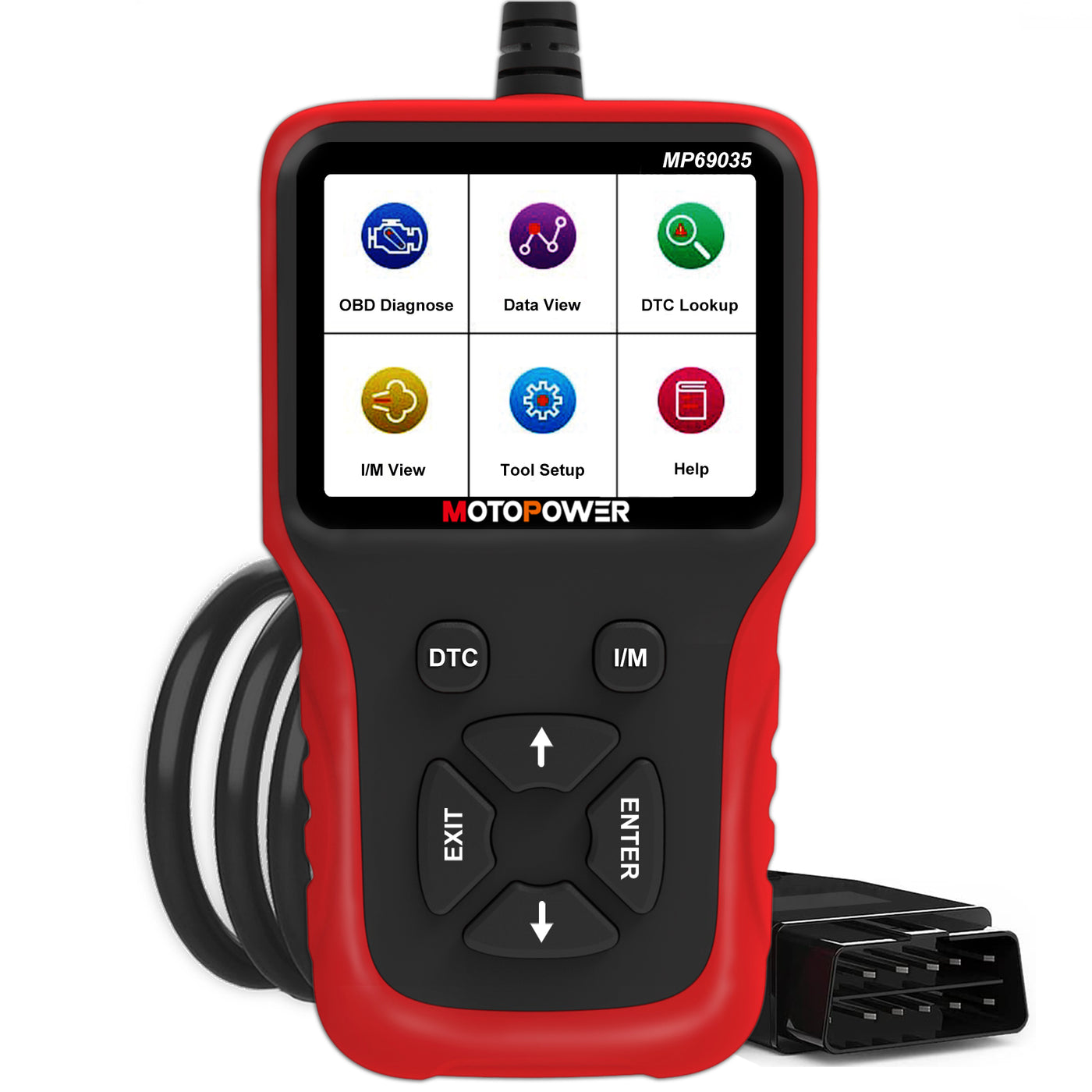 MOTOPOWER MP69035 OBD2 Scanner Universal Car Engine Fault Code Reader ...