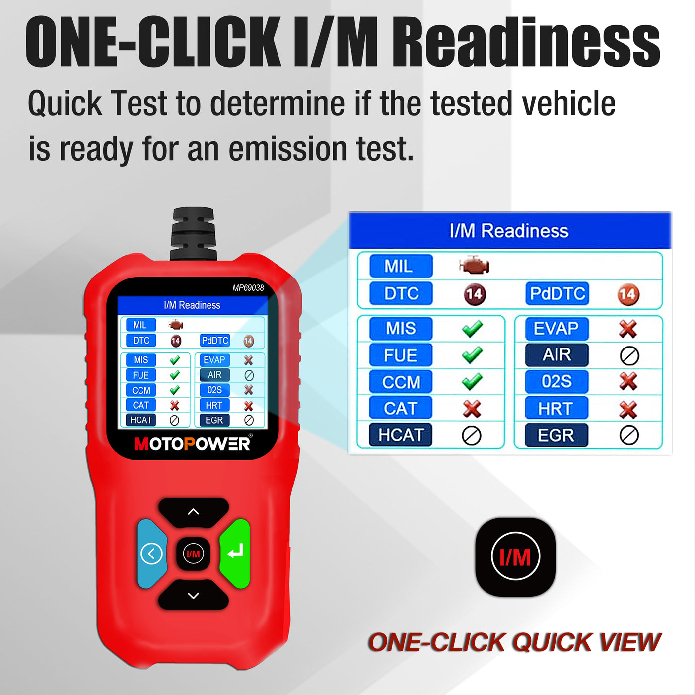 MOTOPOWER MP69038 Car OBD2 Scanner Code Reader Engine Fault Code Reade ...